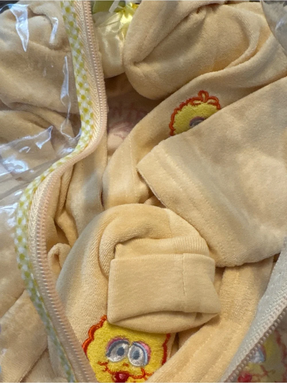 Big Bird Sesame Street Baby’s First Bath Set, Bath Robe & Slippers, Made in 2006